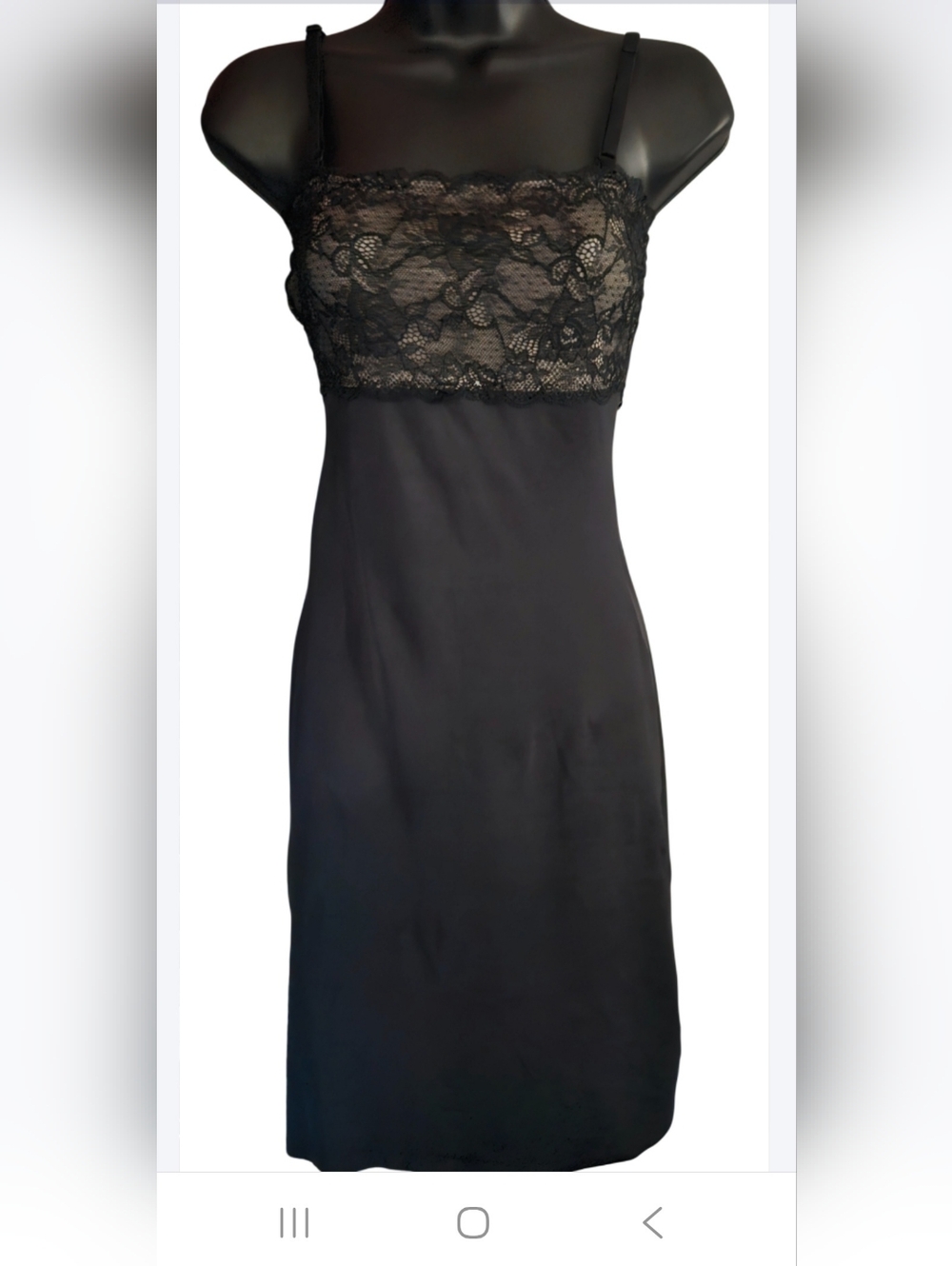 Black Lace Slip Dress